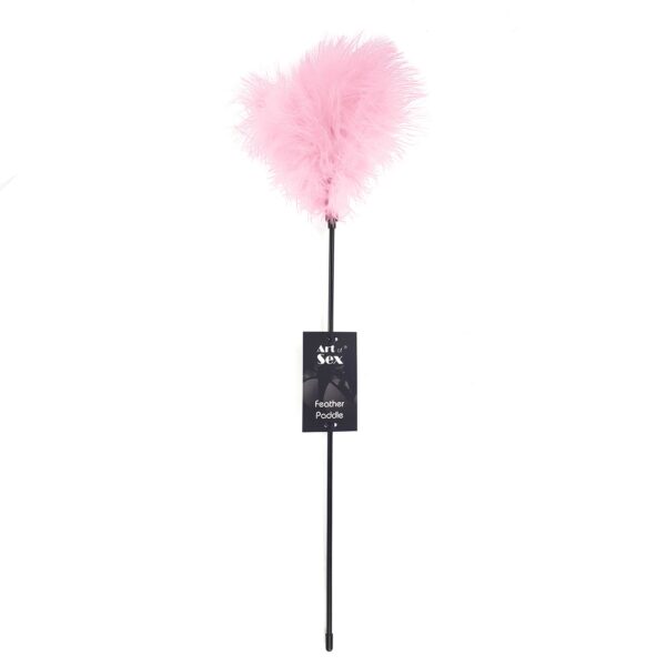 Лоскітка з пером індика Art of Sex – Feather Paddle, рожева - Зображення 3