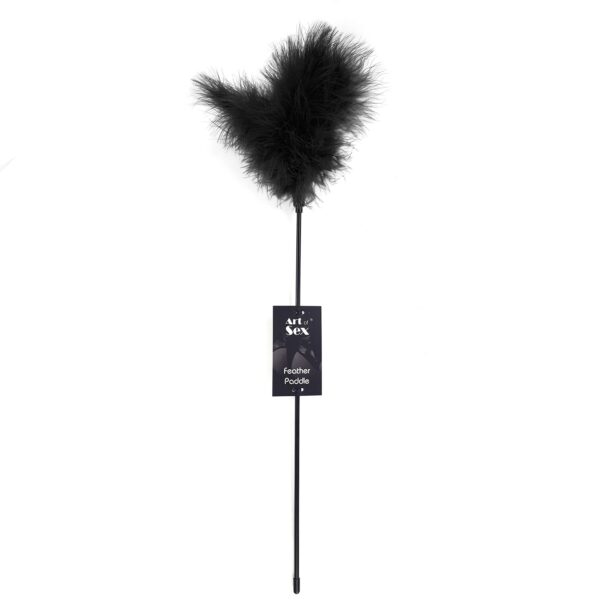 Лоскітка з пером індика Art of Sex – Feather Paddle, чорна - Зображення 3