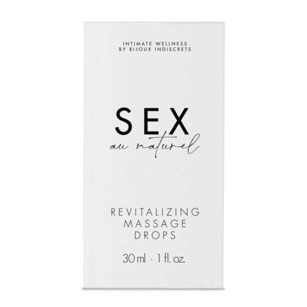 Відновлювальні краплі для масажу Bijoux Indiscrets Sex au Naturel — Revitalizing Massage Drops - Зображення 3