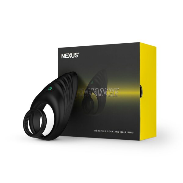 Ерекційне віброкільце Nexus Enhance Vibrating Cock and Ball Ring, подвійне - Зображення 5
