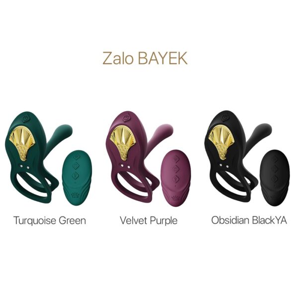 Смарт-ерекційне кільце Zalo - BAYEK Obsidian Black, подвійне з ввідною частиною, пульт ДК - Зображення 8
