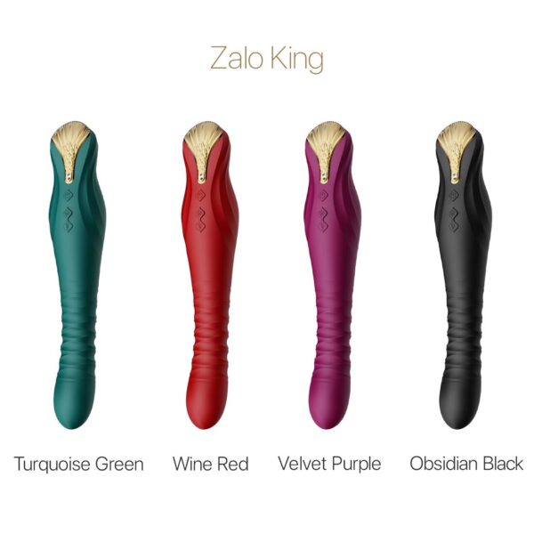 Смартвібратор-пульсатор Zalo — King Wine Red, кристал Swarovski - Зображення 9