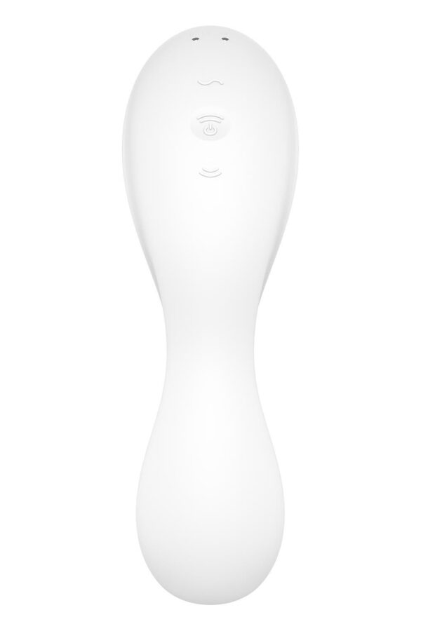Вакуумний смарт-стимулятор із вібрацією Satisfyer Curvy Trinity 5 (White), керування зі смартфона - Зображення 5