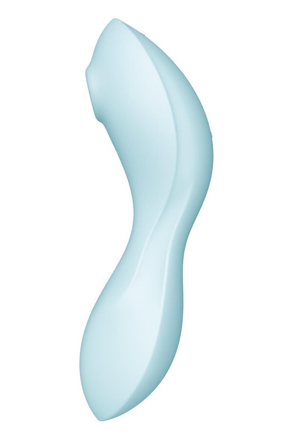 Вакуумний смарт-стимулятор із вібрацією Satisfyer Curvy Trinity 5 (Blue), керування зі смартфона - Зображення 4