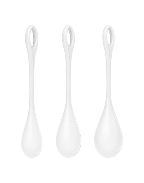 Набір йоні намистин Satisfyer Yoni Power 1 White, діаметр 2-2,5-3см, вага 22-46-74гр - Зображення 2
