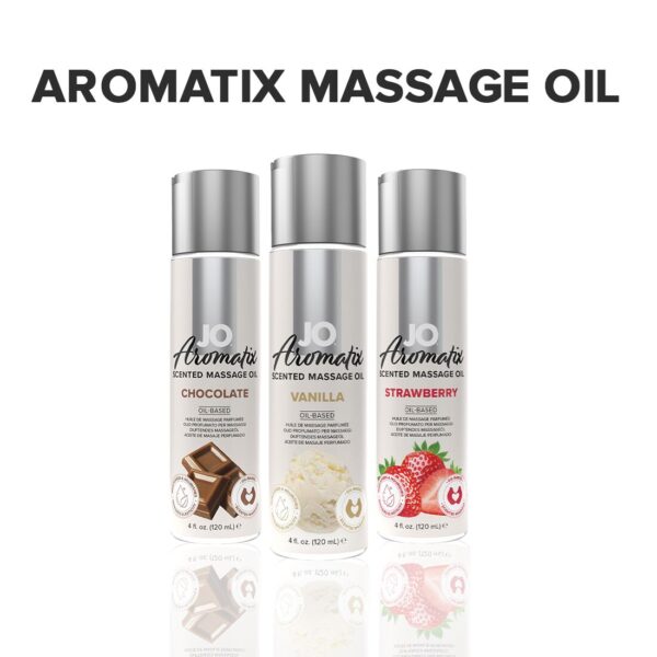 Натуральна масажна олія JO Aromatix Massage Oil Vanilla 120 мл - Зображення 5