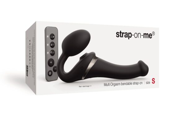 Безремінний вібрострапон з вакуумною стимуляцією Strap-On-Me MULTI ORGASM Black S, регульований - Зображення 8