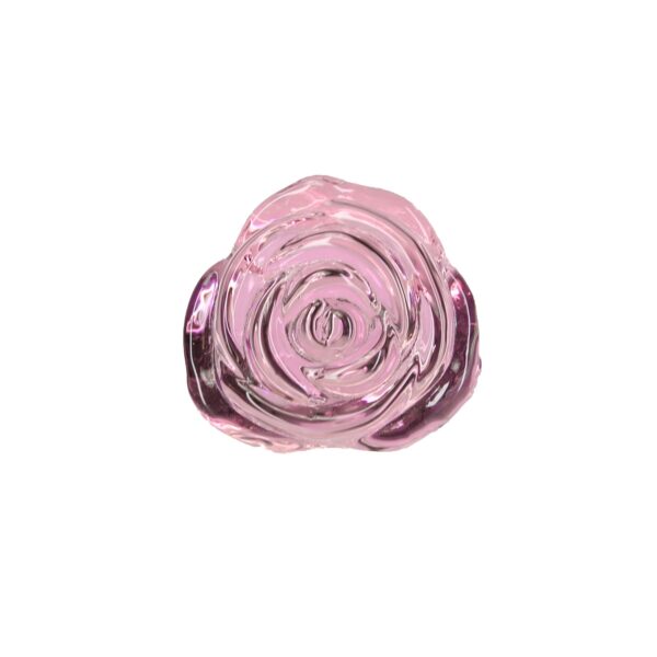 Скляна анальна пробка Pillow Talk Rosy Luxurious Glass Anal Plug, ⌀3,3 см, віброкуля в подарунок - Зображення 3