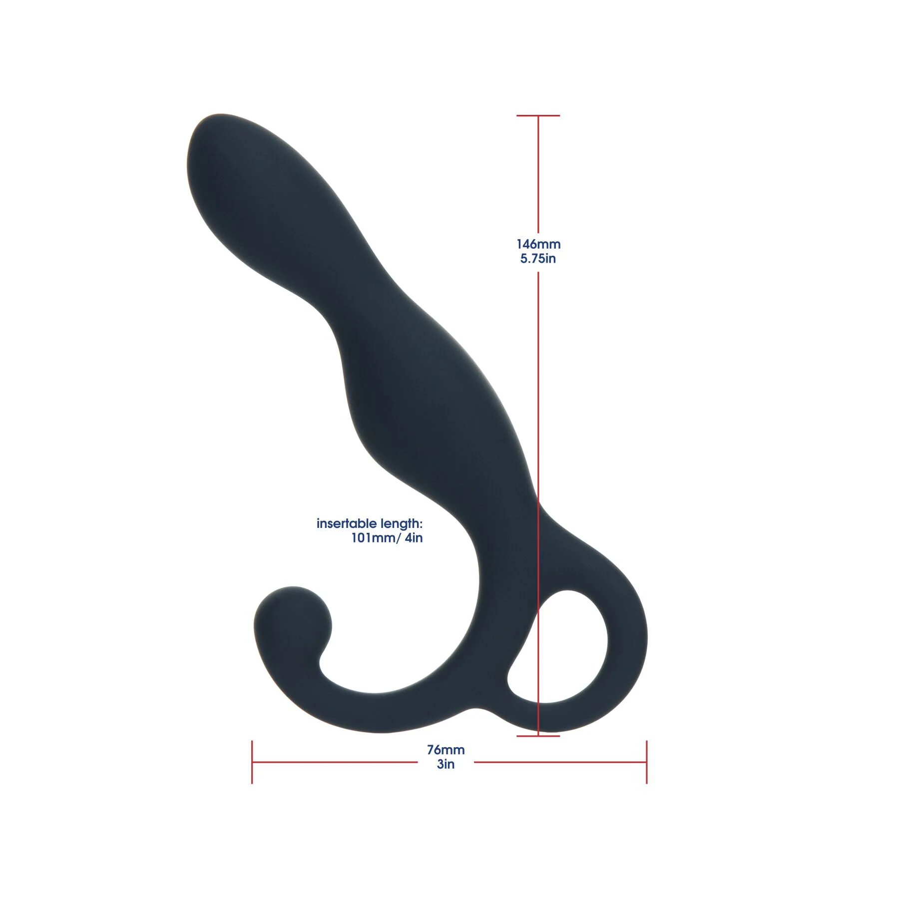 Масажер простати Lux Active LX1, темно-синій, віброкуля - Зображення 3