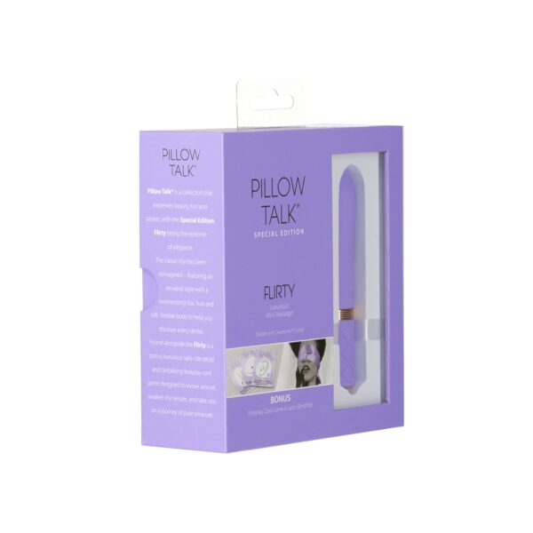 Розкішний вібратор Pillow Talk Flirty Purple Special Edition, Сваровскі, пов’язка на очі+гра - Зображення 10