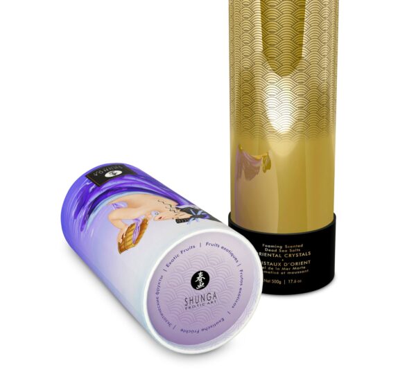 Пінлива сіль для ванни Shunga Dead Sea salt Oriental Crystals — Exotic Fruits (500 г), сіль Мертвого - Зображення 3