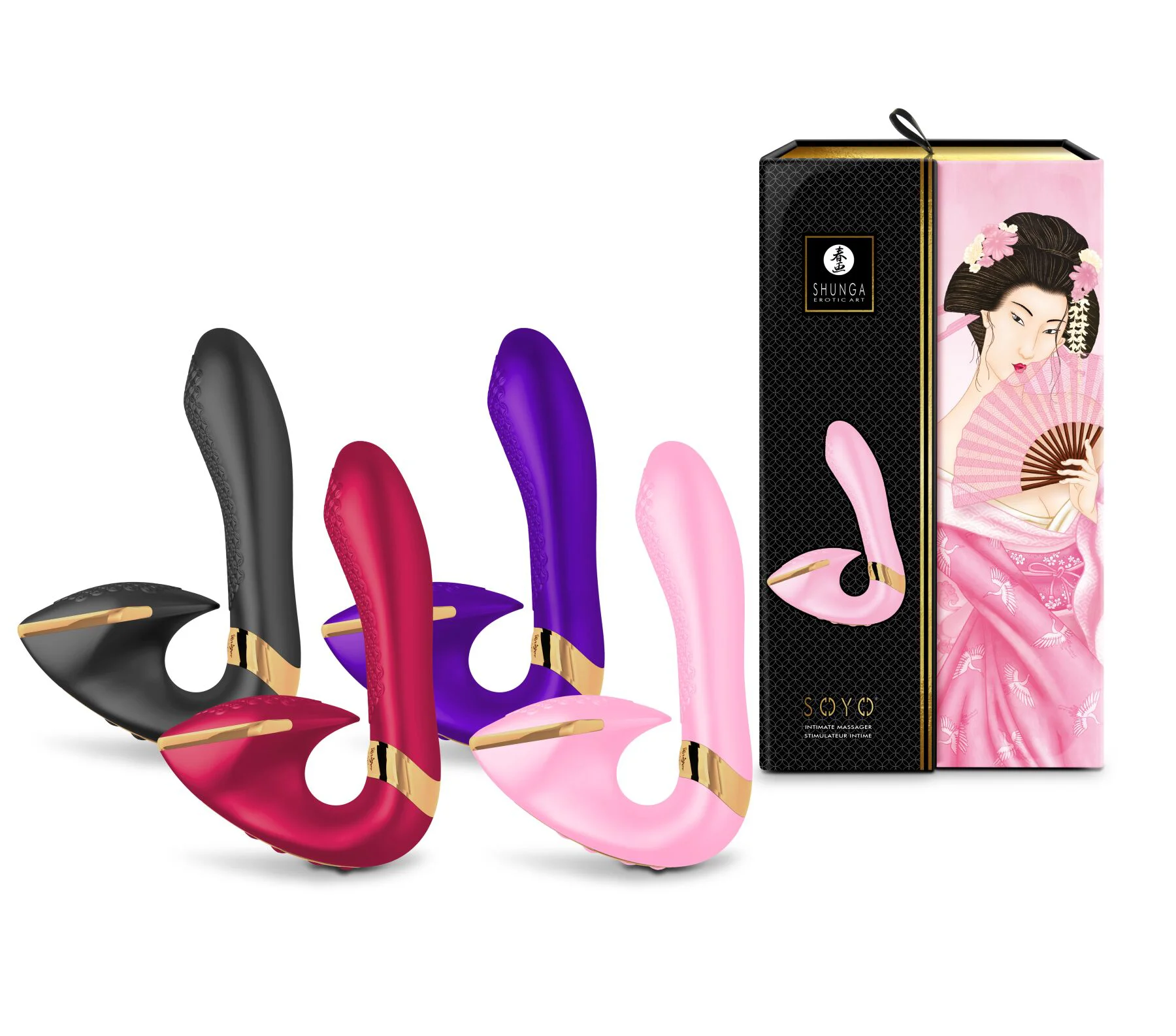 Вагінально-кліторальний вібратор Shunga Soyo Raspberry - Зображення 8