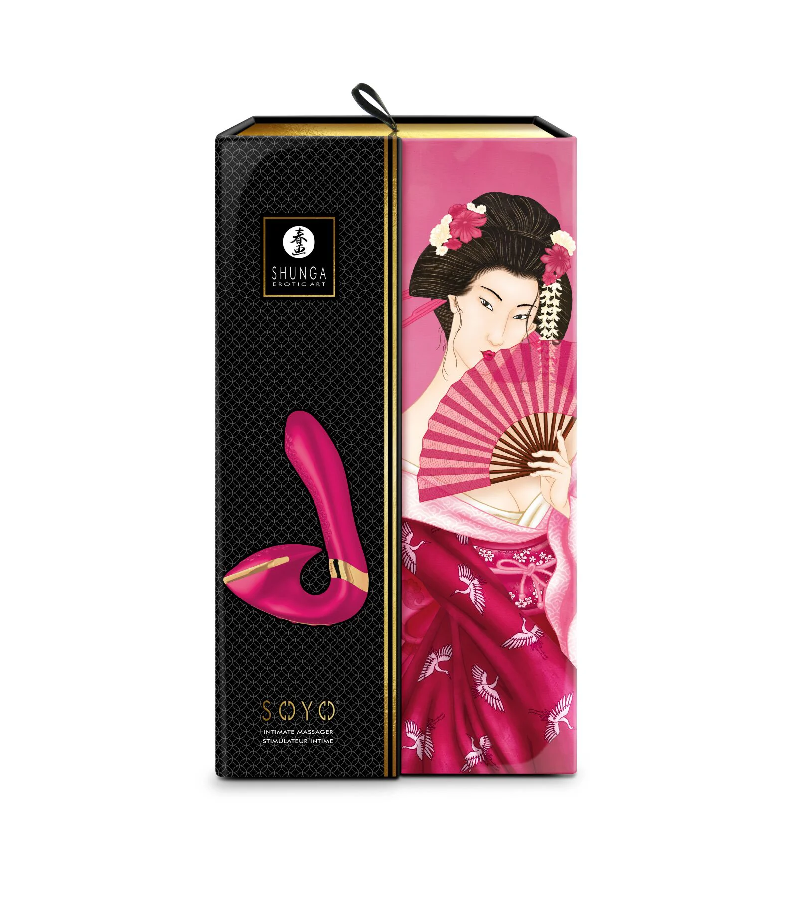 Вагінально-кліторальний вібратор Shunga Soyo Raspberry - Зображення 7