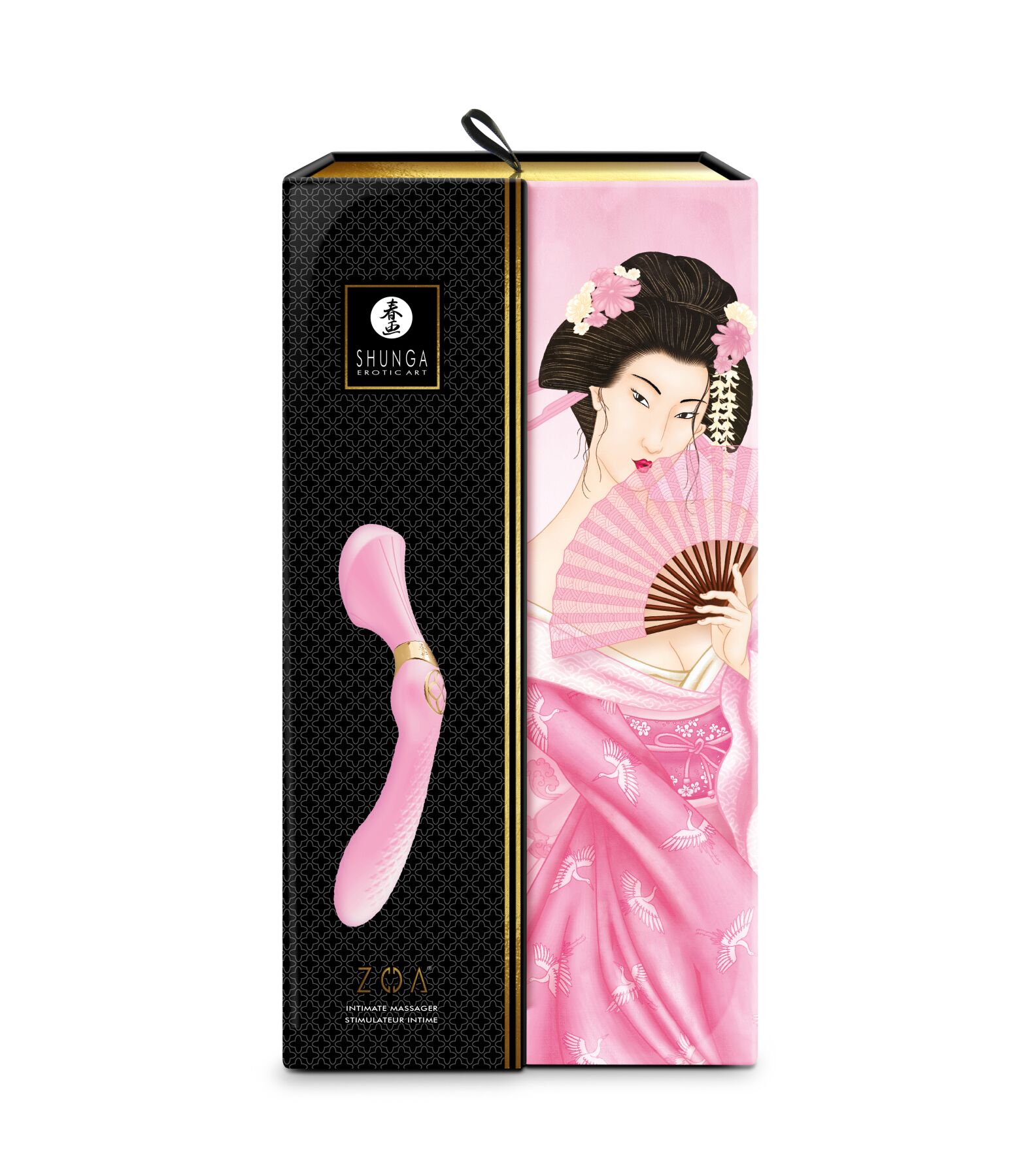 Вібромасажер Shunga Zoa Light Pink, двосторонній - Зображення 10