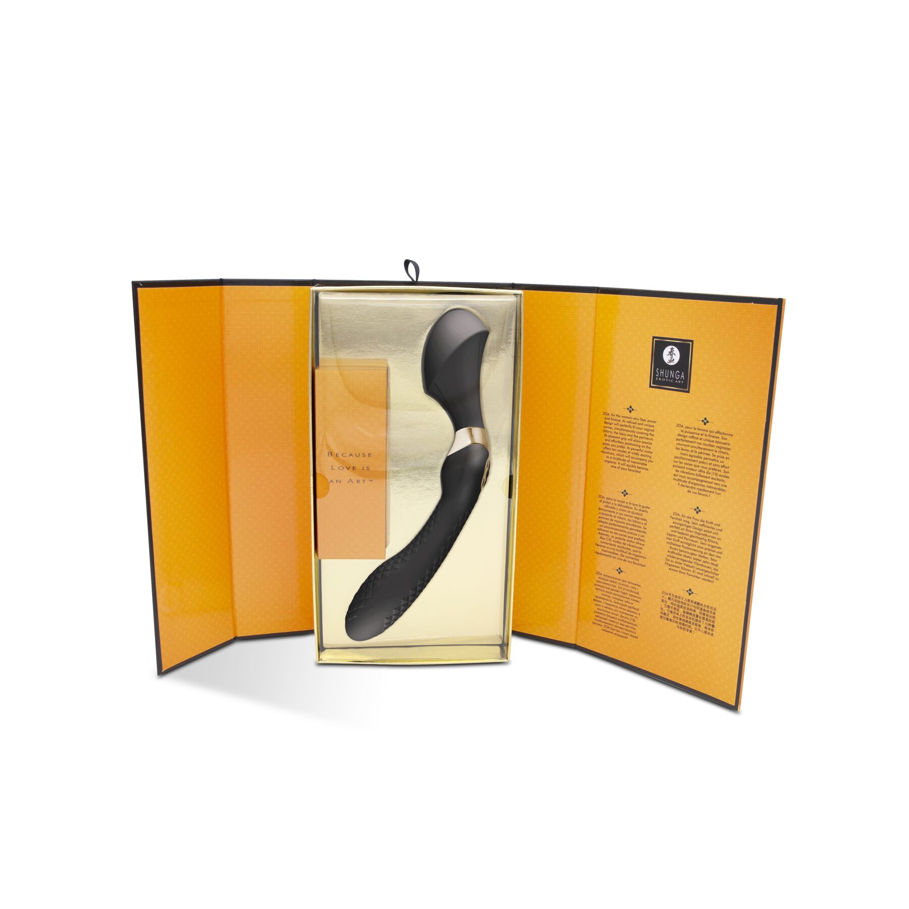 Вібромасажер Shunga Zoa Black, двосторонній - Зображення 8