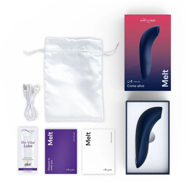 Вакуумний смарт-стимулятор для пар Melt by We-Vibe Midnight Blue, зручно поєднувати з проникним секс - Зображення 6