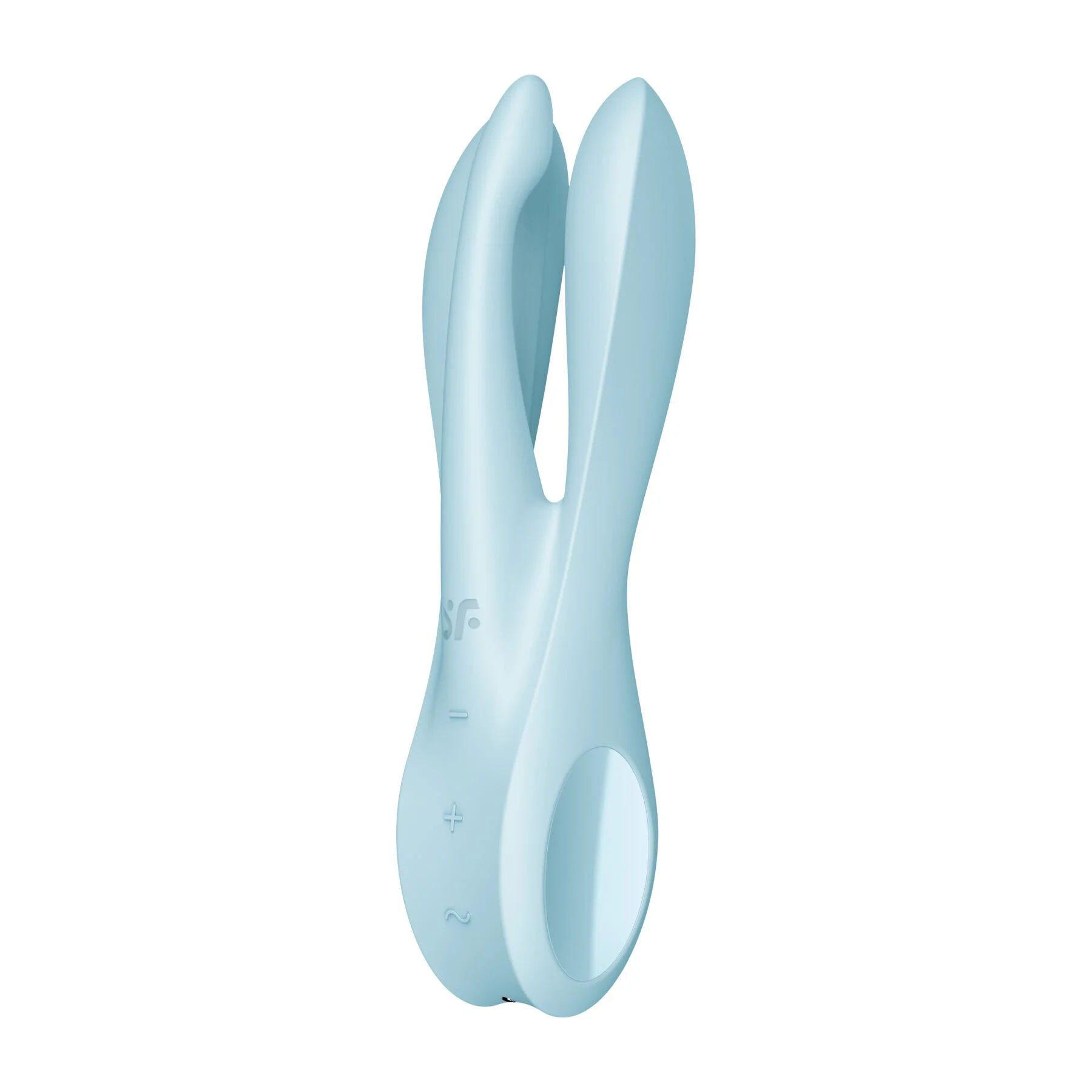 Кліторальний вібратор Satisfyer Threesome 1 Light Blue з трьома гнучкими пальчиками - Зображення 2