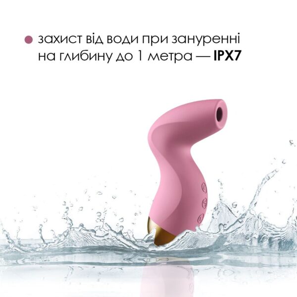 Вакуумний кліторальний стимулятор Svakom Pulse Pure Pale Pink, 5 режимів, 5 інтенсивностей у кожному - Зображення 4