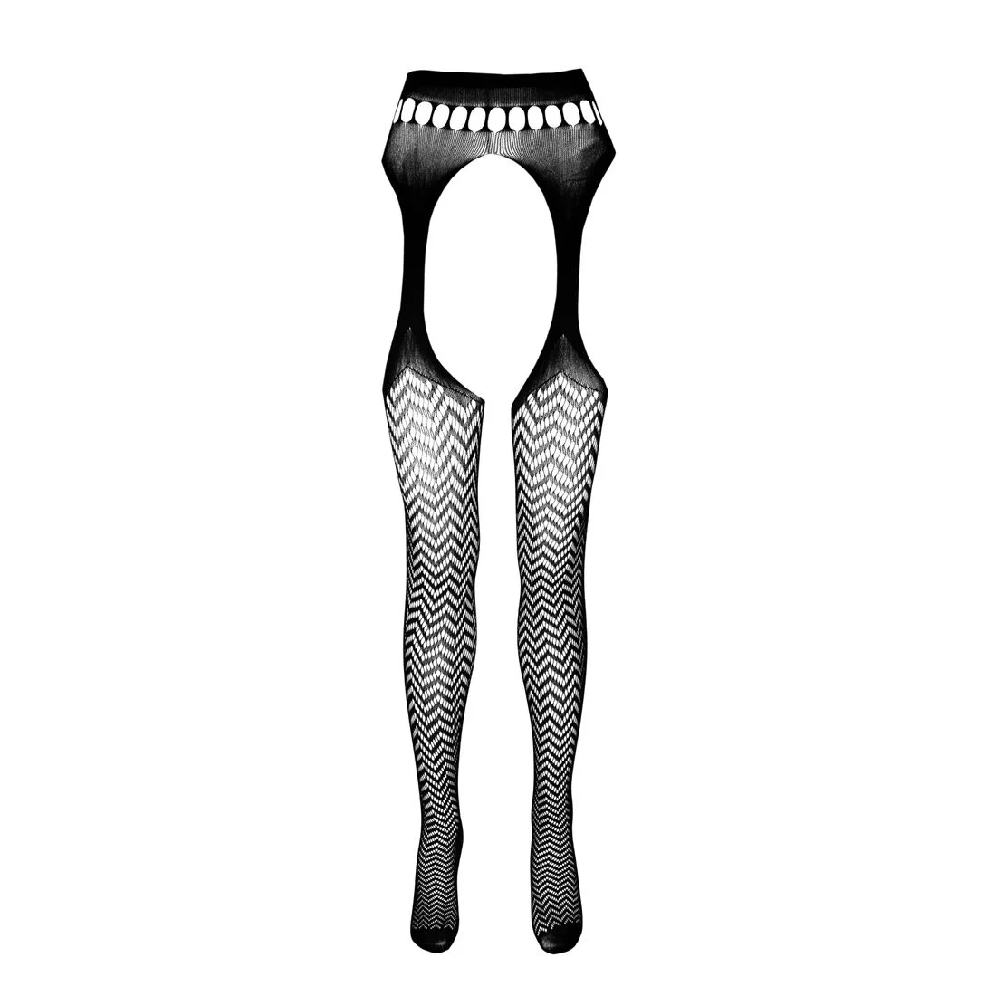 Еко-колготки-бодістокінг Passion ECO S002 з геометричним плетінням - Зображення 5
