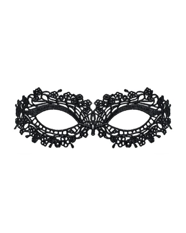 (SALE) Мереживна маска Obsessive A710 mask, єдиний розмір, чорна - Зображення 2