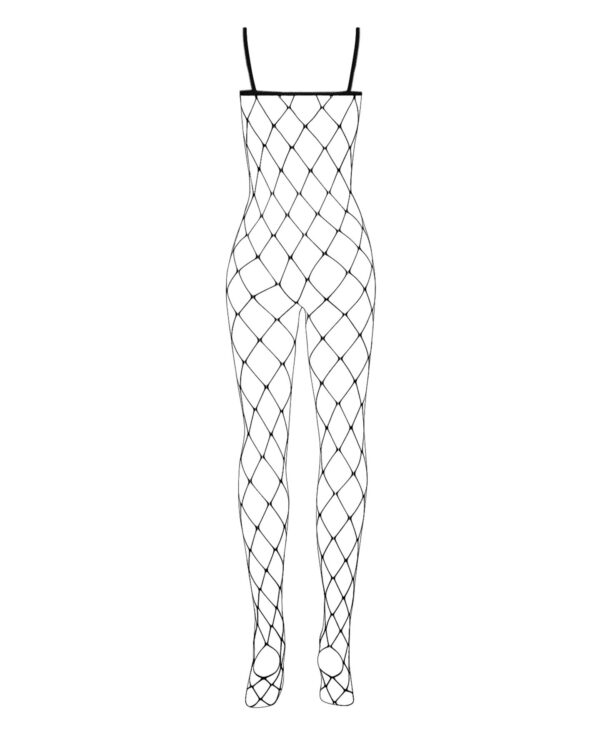 (SALE) Бодістокінг з великим вічком і відкритими грудьми Obsessive Bodystocking N102 S/M/L, чорний - Зображення 4
