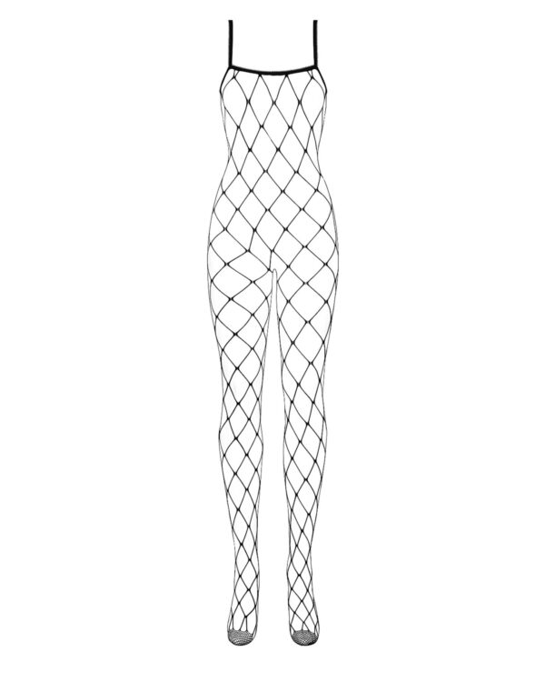 (SALE) Бодістокінг з великим вічком і відкритими грудьми Obsessive Bodystocking N102 S/M/L, чорний - Зображення 3