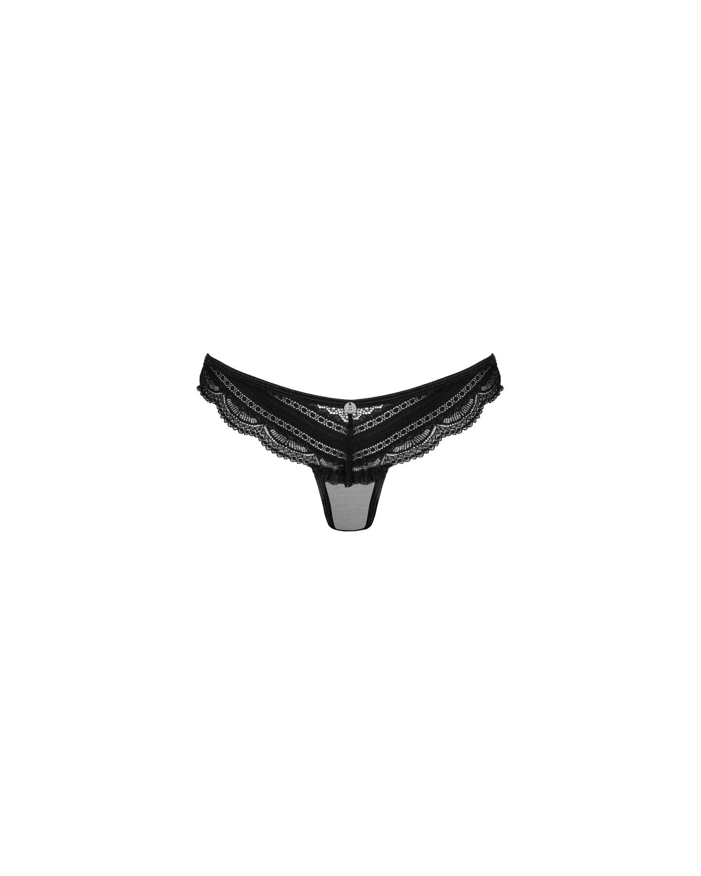 Напівпрозорі трусики з підвіскою Obsessive Ivannes panties black S/M, чорні - Зображення 5