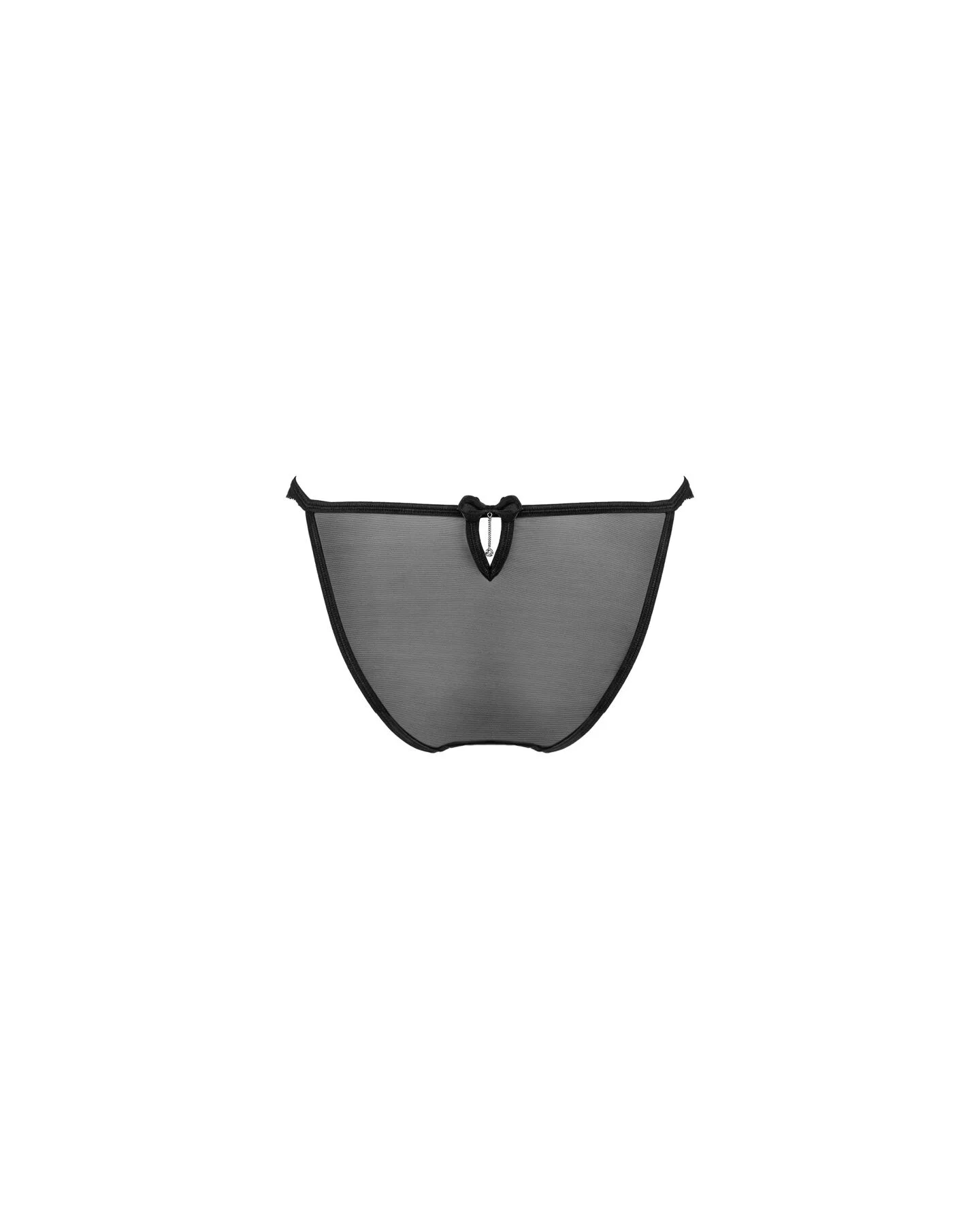 Напівпрозорі трусики з підвіскою Obsessive Ivannes panties black L/XL, чорні - Зображення 6