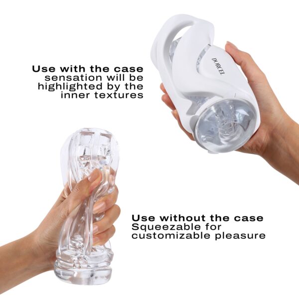 Мастурбатор Dorcel DEEP BLOW WHITE, подвійне використання - Зображення 3