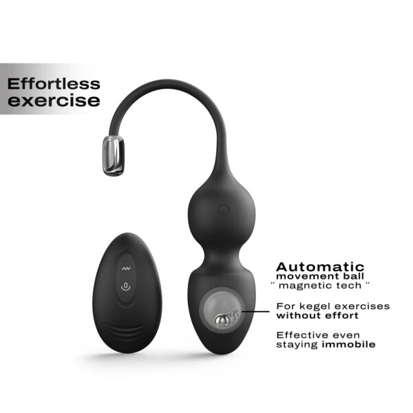 Вагінальні кульки Dorcel LOVE BALLS BLACK, вібрації та рухи внутрішньої кульки, пульт ДК - Зображення 2