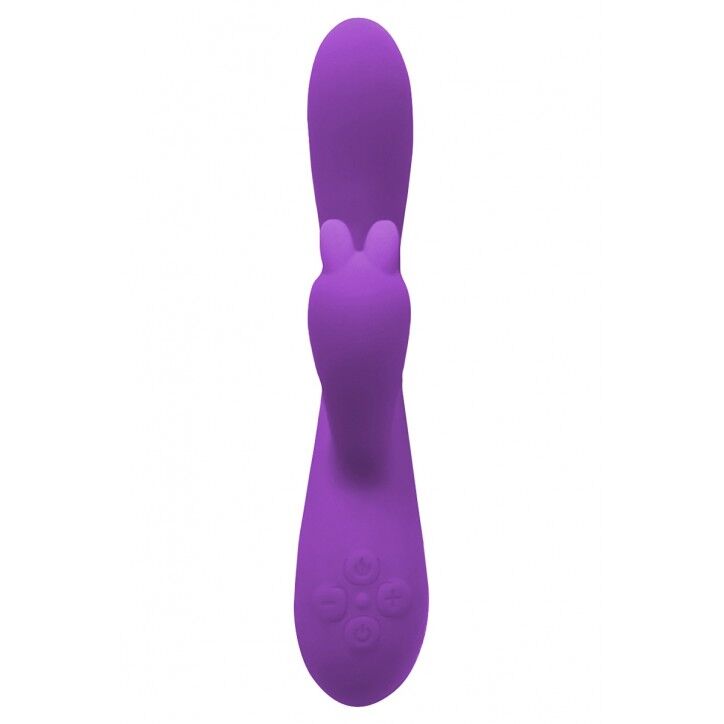 Вібратор-кролик Wooomy Gili-Gili Vibrator with Heat Purple, відросток з вушками, підігрів до 40°С - Зображення 3