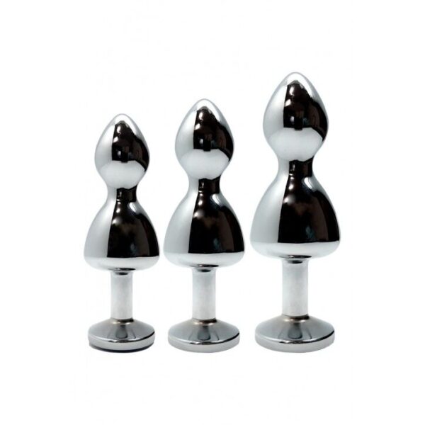Металева анальна пробка Wooomy Lollypop Double Ball Metal Plug Blue L діаметр 3,5 см, довжина 10,5см - Зображення 4