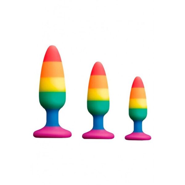 Силіконова анальна пробка Wooomy Hiperloo Silicone Rainbow Plug L, діаметр 3,9 см, довжина 13,1 см - Зображення 4