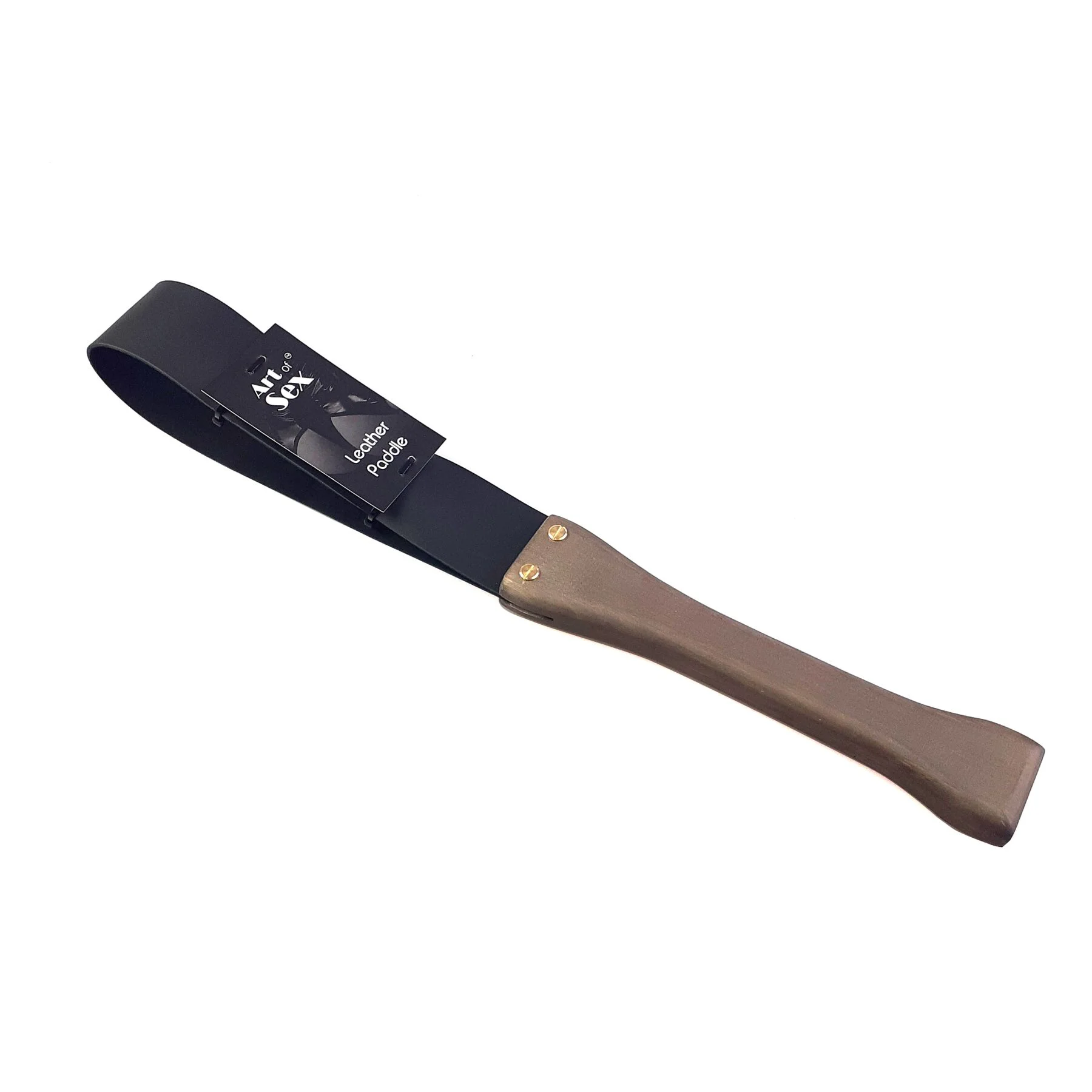 Ляскалка Art of Sex - BDSM з дерев'яною ручкою, натуральна шкіра - Зображення 3
