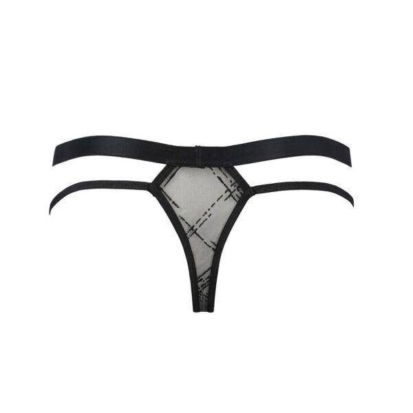 Чоловічі прозорі стринги Passion 029 THONG COLLIN XXL/XXXL Black, сітка - Зображення 6