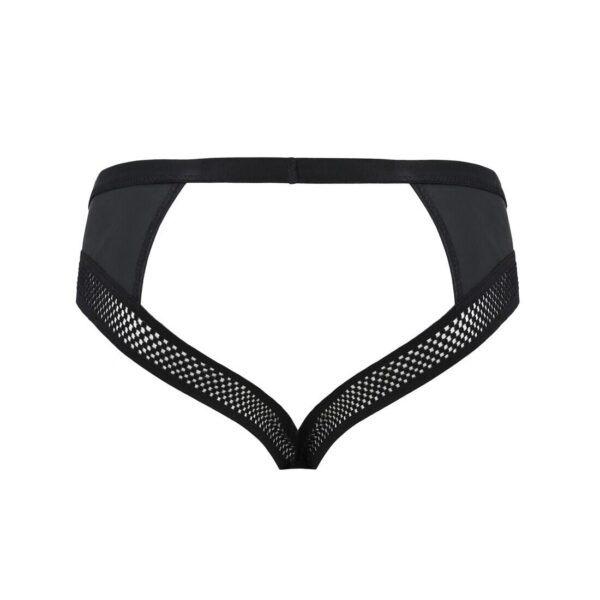 Чоловічі труси з ланцюжком Passion 030 SLIP TOM L/XL Black, екошкіра, відкриті сідниці - Зображення 6