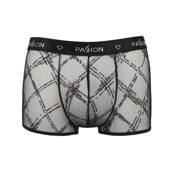 Чоловічі прозорі боксери Passion 032 SHORT JAMES XXL/XXXL Black, сітка - Зображення 5