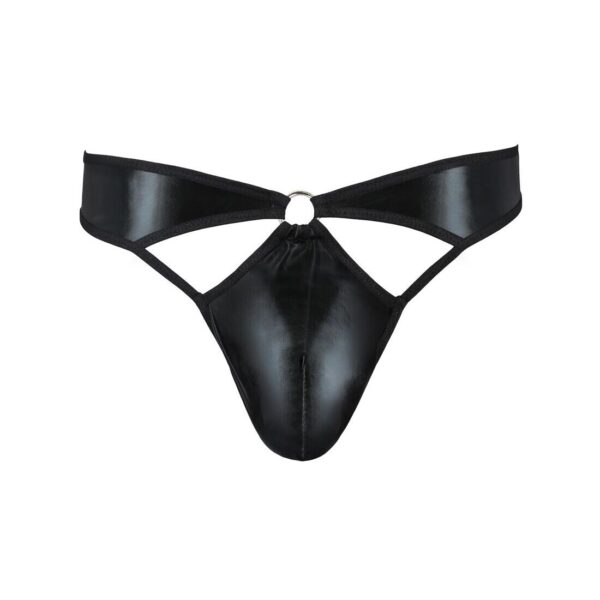 Чоловічі стринги Passion 033 THONG PAUL L/XL Black, під латекс - Зображення 5