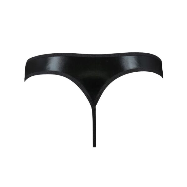 Чоловічі стринги Passion 033 THONG PAUL L/XL Black, під латекс - Зображення 6