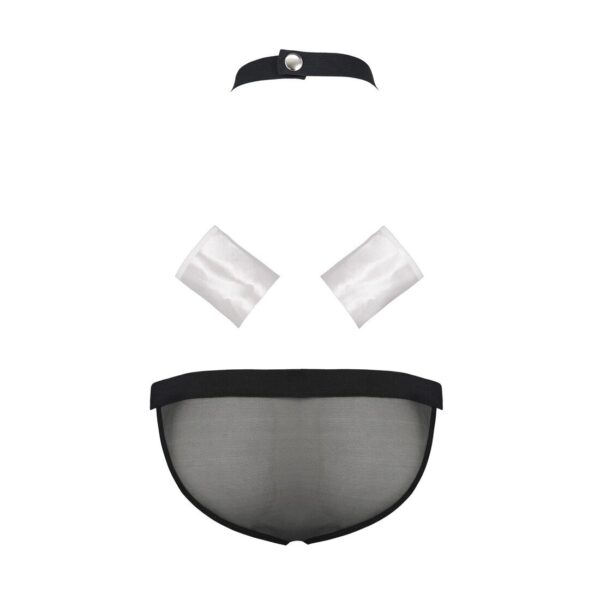 Комплект еротичної чоловічої білизни Passion 036 ALFRED XXL/XXXL Black, труси, комірець, манжети - Зображення 6