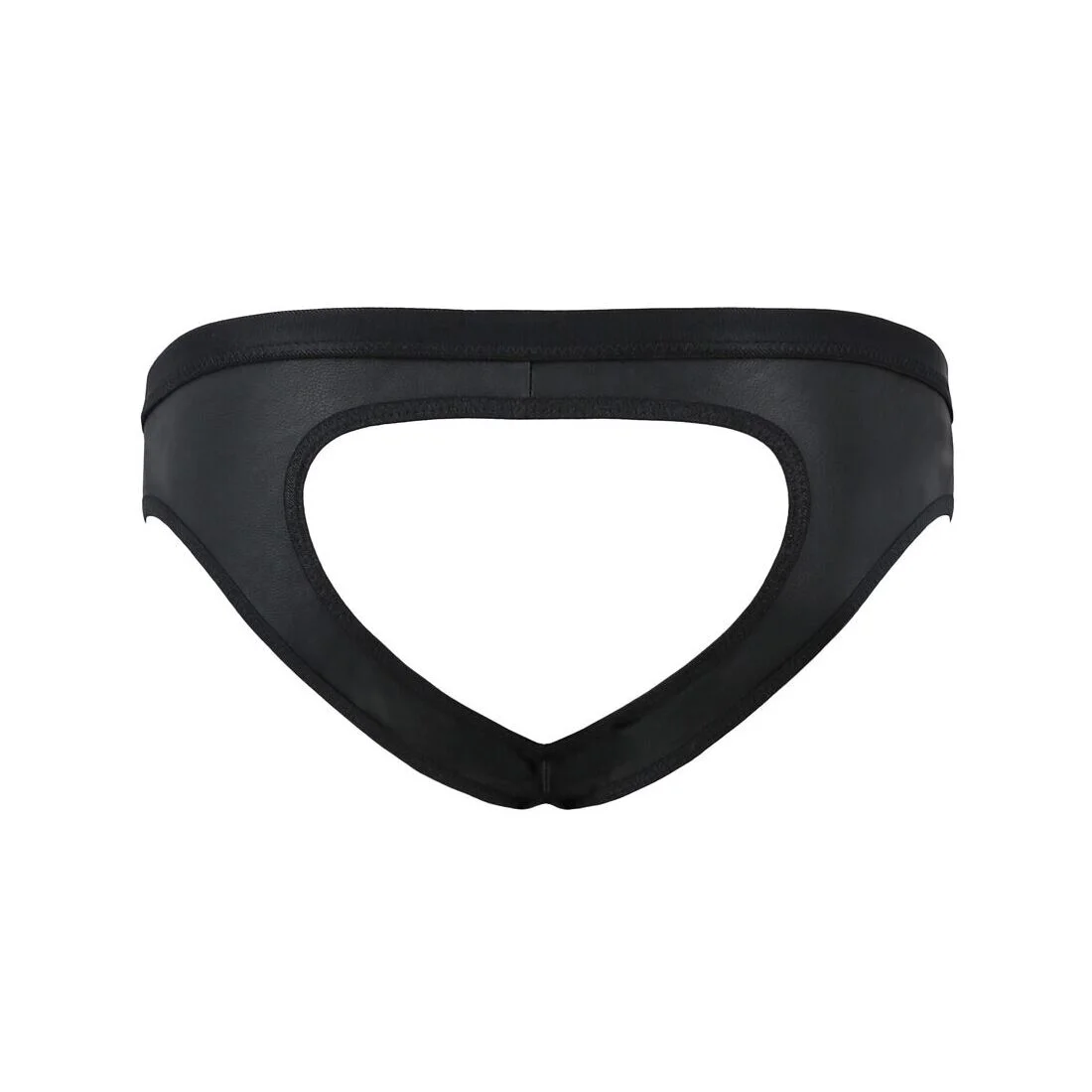 Чоловічі сліпи з вирізами Passion 041 SLIP JOE XXL/XXXL Black, екошкіра, відкриті сідниці - Зображення 6