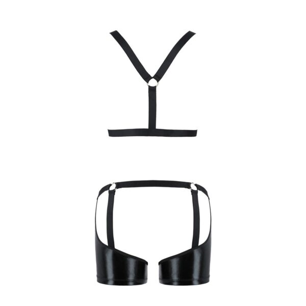 Комплект еротичної чоловічої білизни Passion 047 SET JOHN XXL/XXXL Black, труси, портупея - Зображення 6