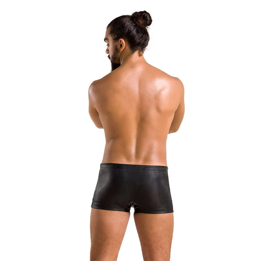 Чоловічі шкіряні боксери із заклепками Passion 048 SHORT DAVID L/XL Black - Зображення 4