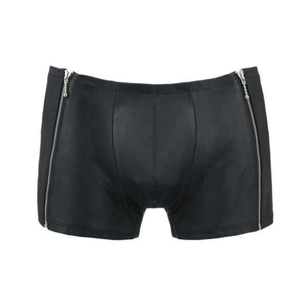 Чоловічі шкіряні боксери з блискавками Passion 049 SHORT MATT XXL/XXXL Black - Зображення 5
