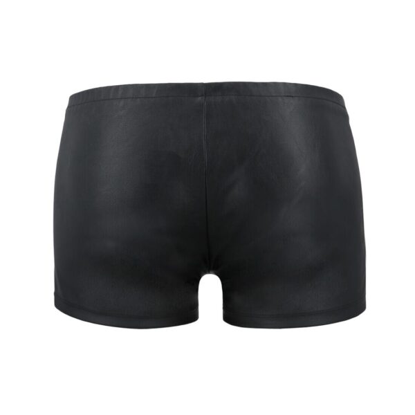 Чоловічі шкіряні боксери з блискавками Passion 049 SHORT MATT XXL/XXXL Black - Зображення 6