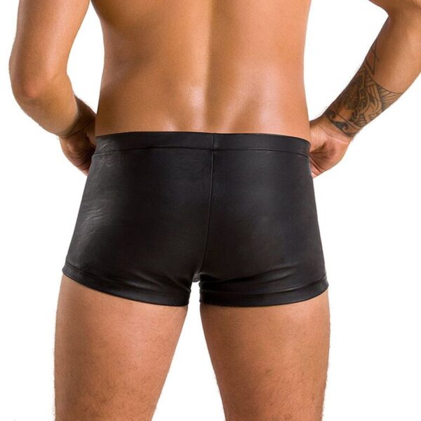 Чоловічі шкіряні боксери з клапаном Passion 050 SHORT PATRICK S/M Black - Зображення 2