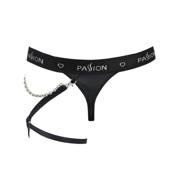 Чоловічі трусики танга з підв’язкою Passion 058 THONG BILL S/M Black - Зображення 6