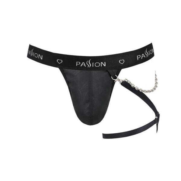 Чоловічі трусики танга з підв’язкою Passion 058 THONG BILL S/M Black - Зображення 5