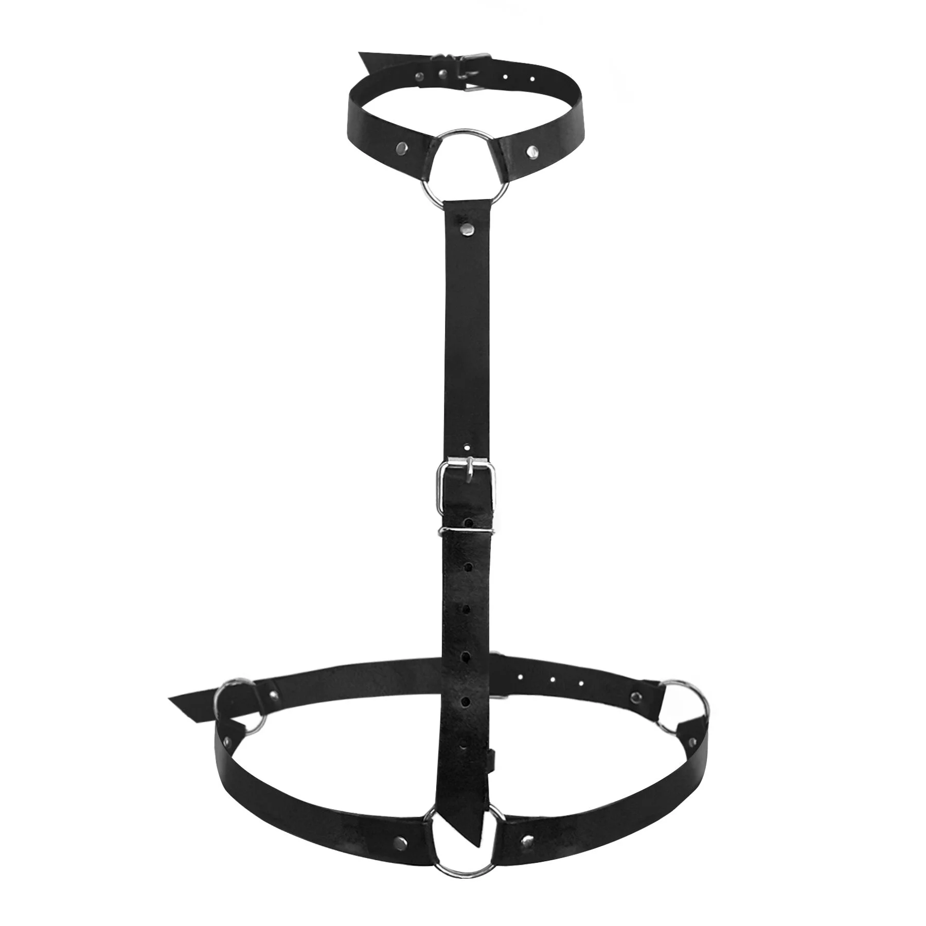 Портупея жіноча Art of Sex - Debbi, натуральна шкіра, розмір XS-2XL, колір чорний - Зображення 3