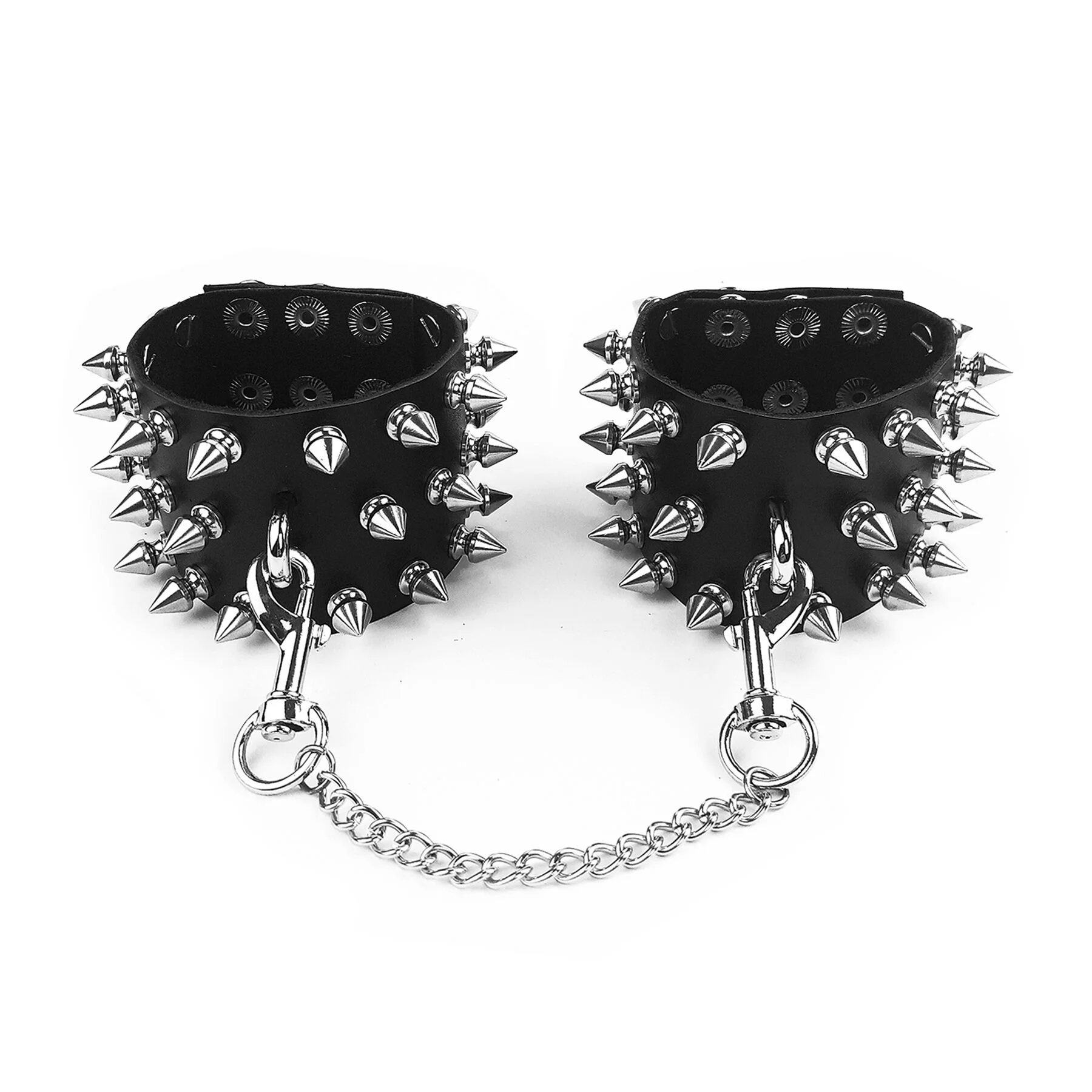 Наручники з шипами Art of Sex - Rose Spiked Leather Handcuffs, натуральна шкіра - Зображення 3